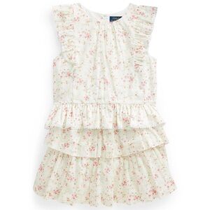Polo Ralph‎ Lauren Big Girls Beach Cottage Yellow Floral Set Top Skirt Ruffle 16